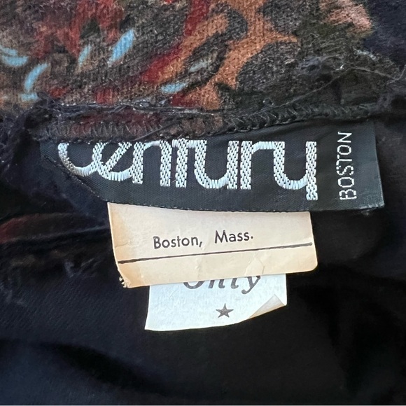 Century Of Boston Floral Velvet Skirt And Vest Set Large /14 - Picture 13 of 14